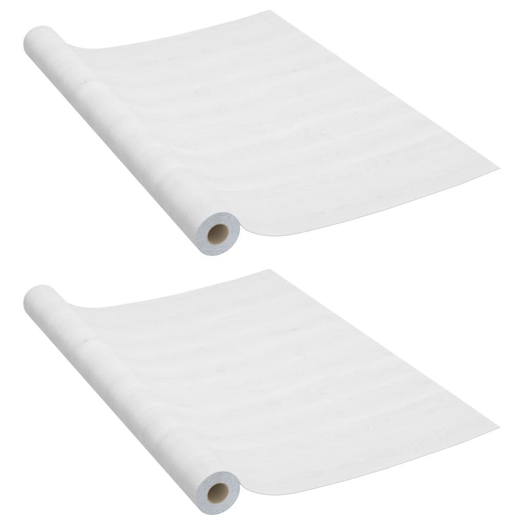 Films autoadhésifs pour meubles 2 pcs Bois blanc 500x90 cm PVC