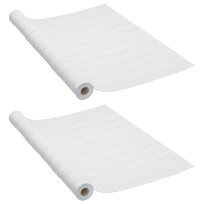 Films autoadhésifs pour meubles 2 pcs Bois blanc 500x90 cm PVC