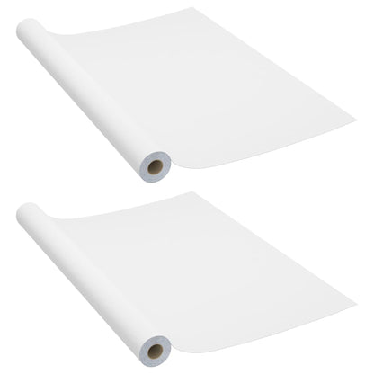 Films autoadhésifs pour meubles 2 pcs Blanc 500x90 cm PVC