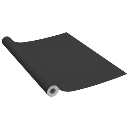 Láminas autoadhesivas para muebles 2 uds Negro 500x90 cm PVC