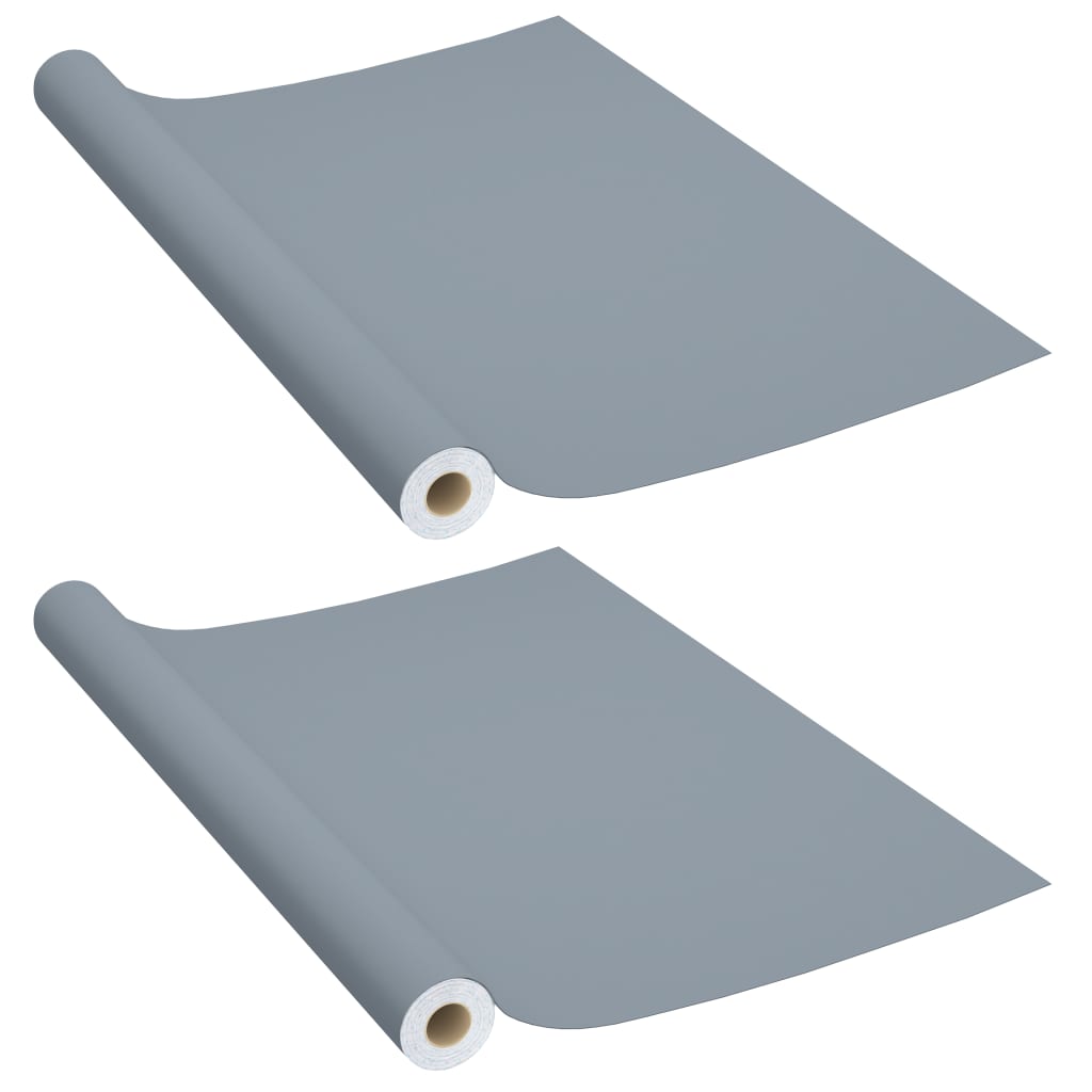 Films autoadhésifs pour meubles 2 pcs Gris 500x90 cm PVC