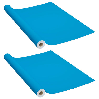 Films autoadhésifs pour meubles 2 pcs Azuré 500x90 cm PVC