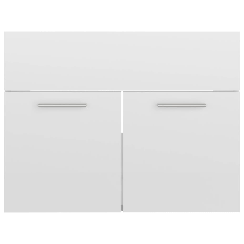 Ensemble de meubles de salle de bain 2 pcs Blanc brillant