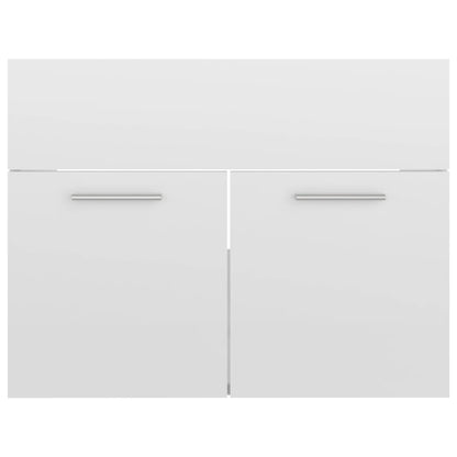 Ensemble de meubles de salle de bain 2 pcs Blanc brillant