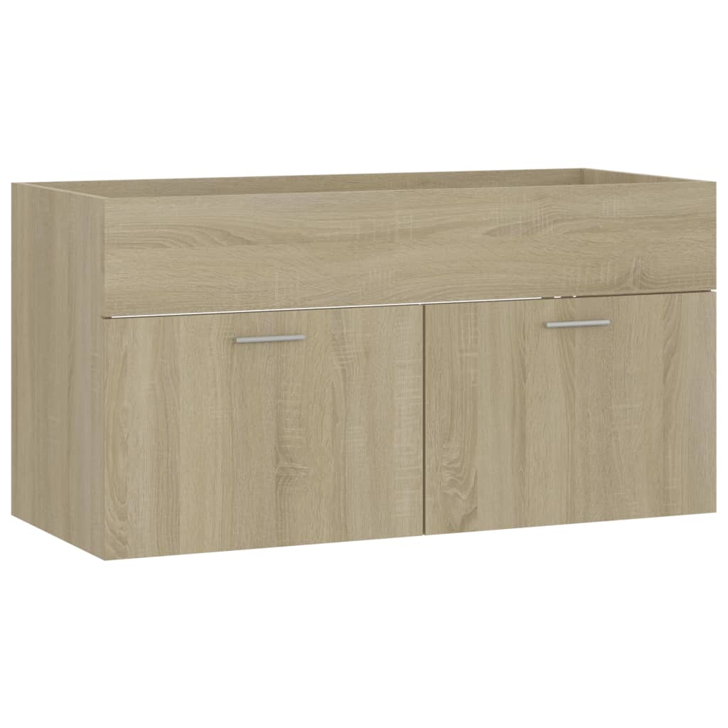 Ensemble de meubles de salle de bain 2 pcs chêne sonoma