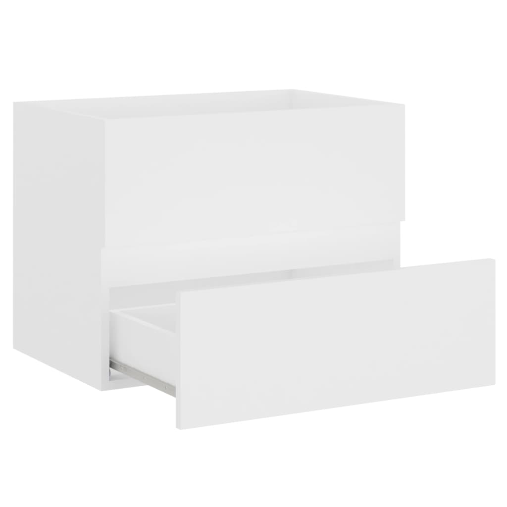 Ensemble de meubles salle de bain 2 pcs blanc bois d'ingénierie