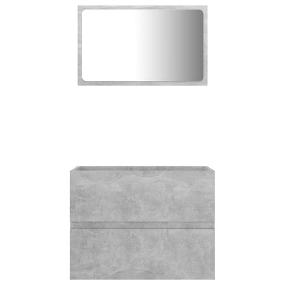 Ensemble de meubles de salle de bain 2 pcs gris béton