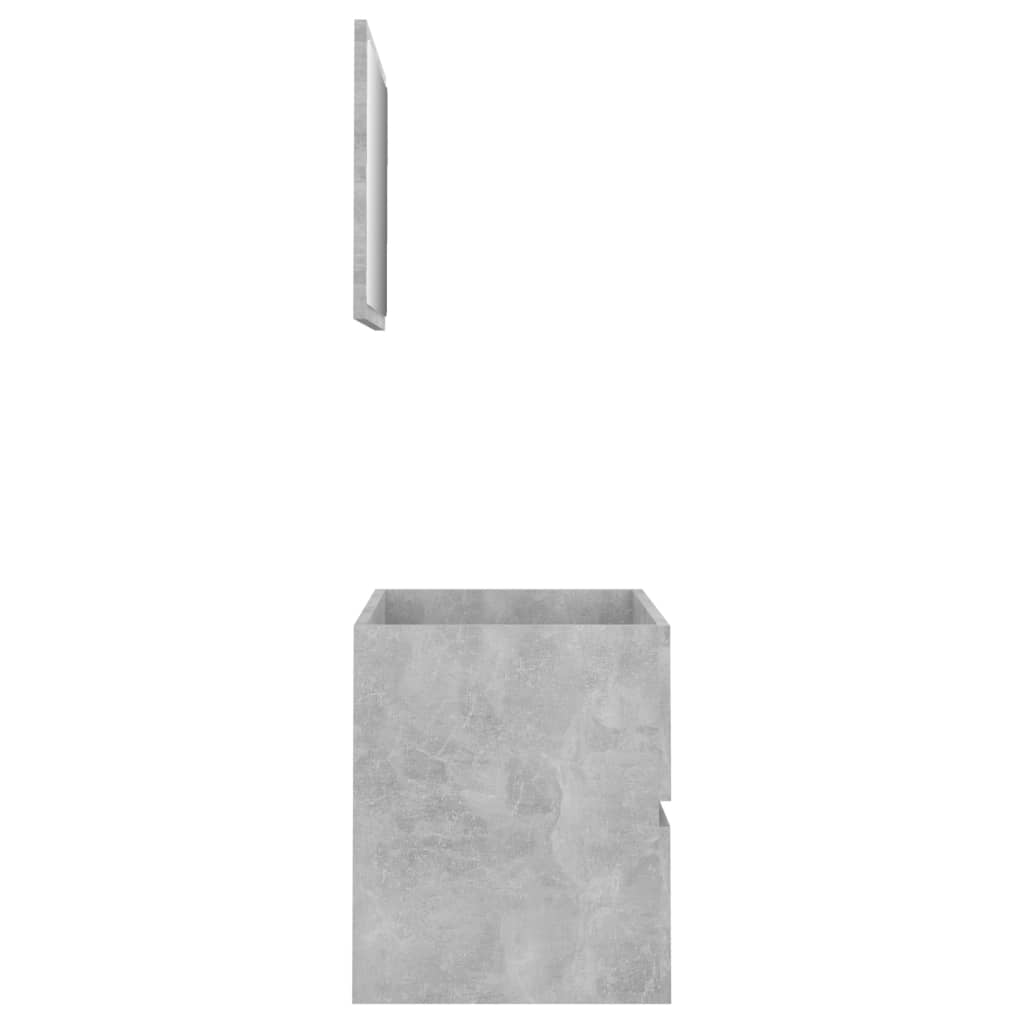 Ensemble de meubles de salle de bain 2 pcs gris béton