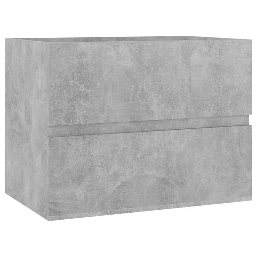 Ensemble de meubles de salle de bain 2 pcs gris béton