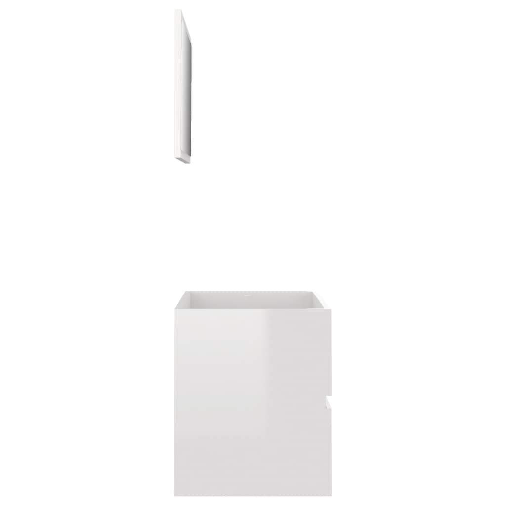 Ensemble de meubles de salle de bain 2 pcs blanc brillant