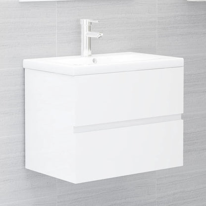 Ensemble de meubles de salle de bain 2 pcs blanc brillant