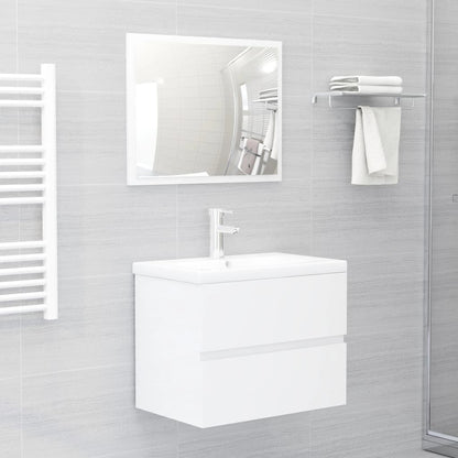 Ensemble de meubles de salle de bain 2 pcs blanc brillant