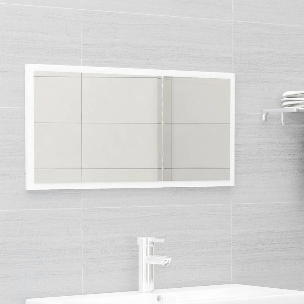 Ensemble de meubles salle de bain 2 pcs blanc bois d'ingénierie