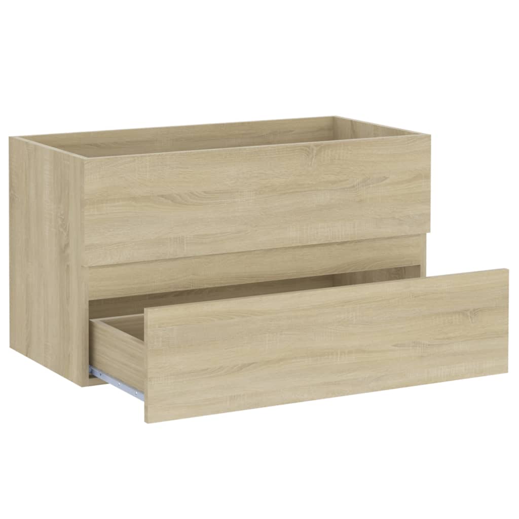 Ensemble de meubles de salle de bain 2 pcs chêne sonoma