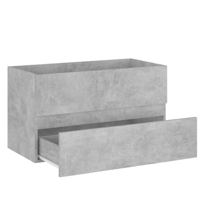 Ensemble de meubles de salle de bain 2 pcs gris béton