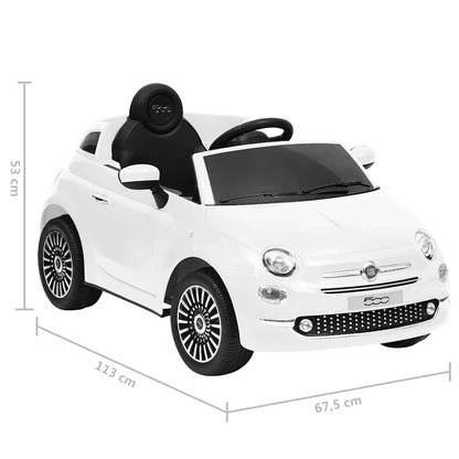 Voiture électrique pour enfants Fiat 500 Blanc