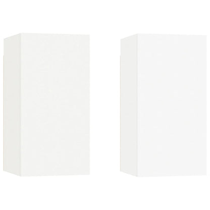 Meubles TV 2 pcs Blanc 30,5x30x60 cm Bois d’ingénierie