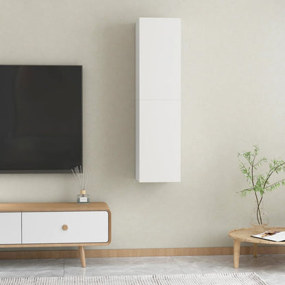 Meubles TV 2 pcs Blanc 30,5x30x60 cm Bois d’ingénierie