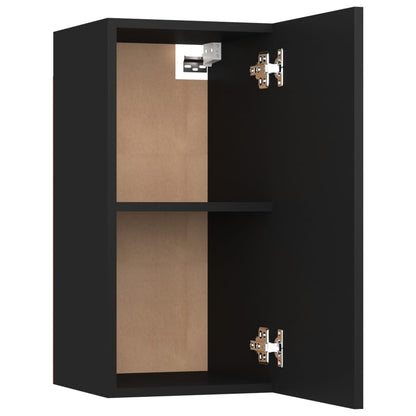 Mueble TV 2 piezas Negro 30,5x30x60 cm Madera contrachapada