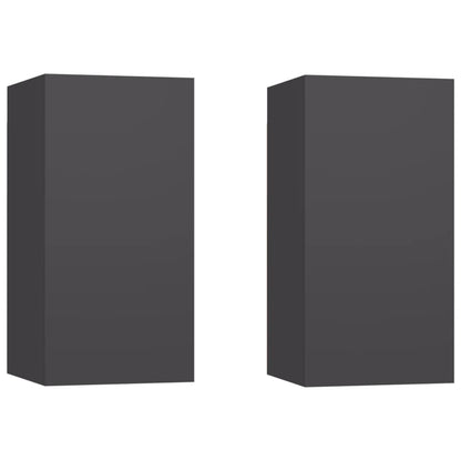 Meubles TV 2 pcs Gris 30,5x30x60 cm Bois d’ingénierie