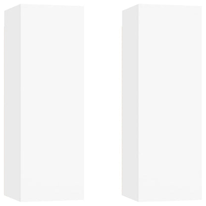 Meubles TV 2 pcs Blanc 30,5x30x90 cm Bois d’ingénierie