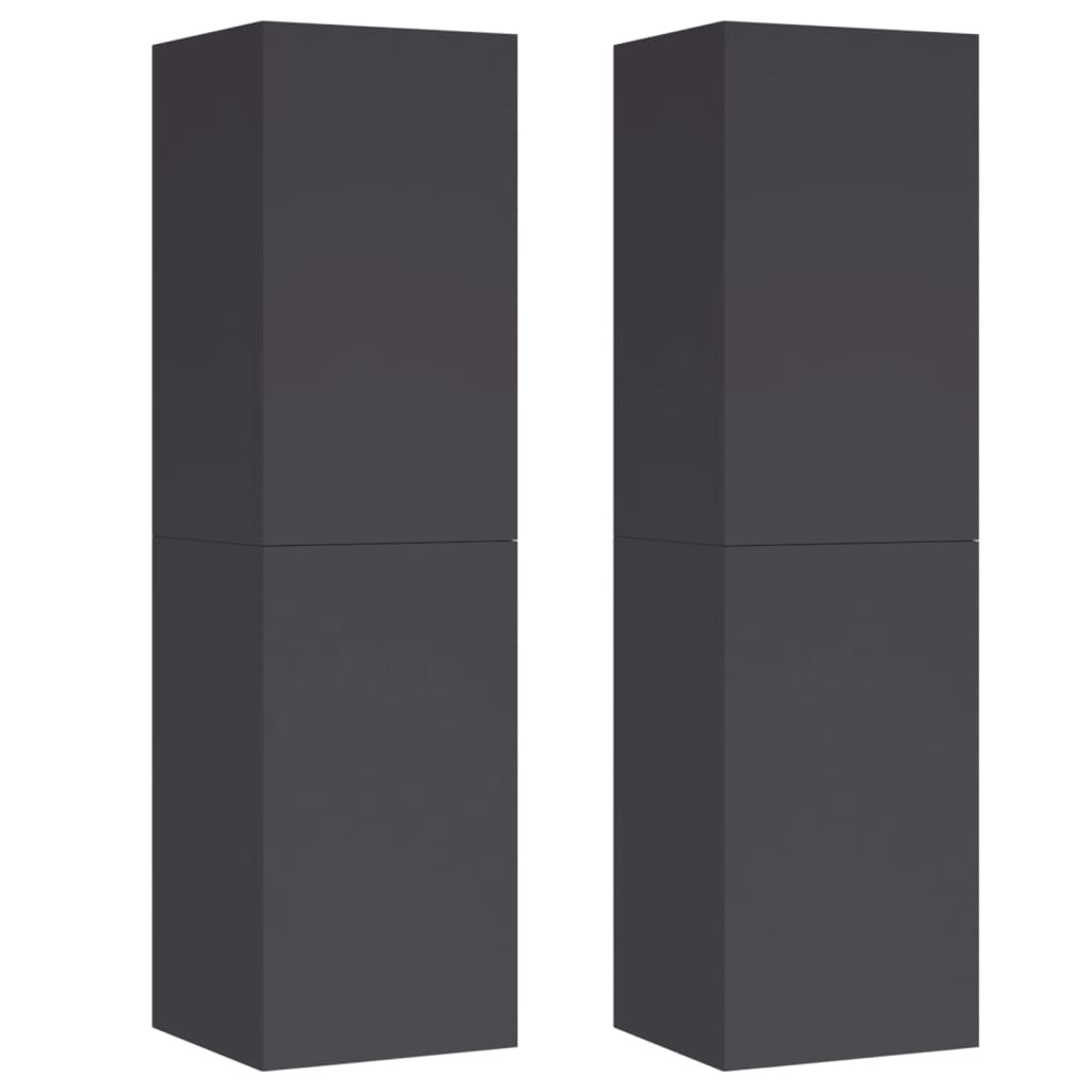 Meubles TV 2 pcs Gris 30,5x30x110 cm Bois d’ingénierie