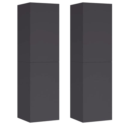 Meubles TV 2 pcs Gris 30,5x30x110 cm Bois d’ingénierie