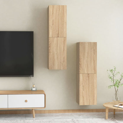 Meubles TV 2 pcs Chêne sonoma 30,5x30x110 cm Bois d’ingénierie