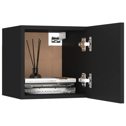 Meubles TV muraux 2 pcs Noir 30,5x30x30 cm