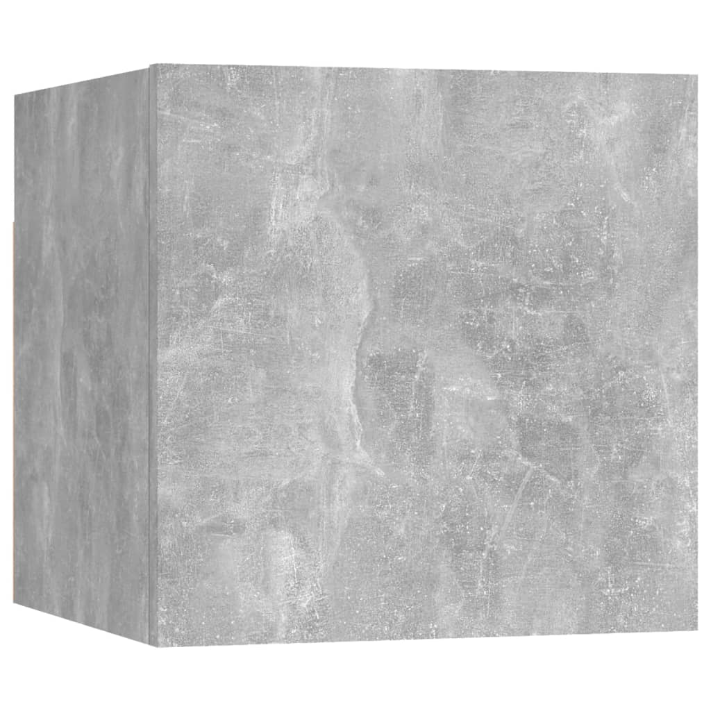 Wall-mounted TV cabinets 2 pcs Concrete grey 30.5x30x30 cm