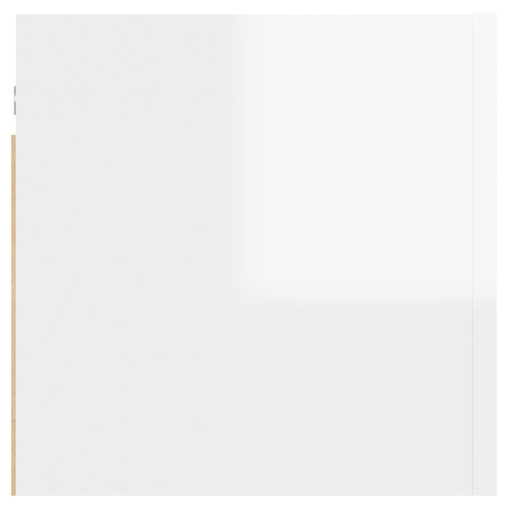 Meubles TV muraux 2 pcs Blanc brillant 30,5x30x30 cm