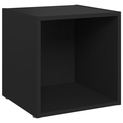 Meubles TV 4 pcs noir 37x35x37 cm bois d’ingénierie