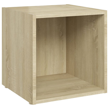 TV cabinet 2 pcs sonoma oak 37x35x37 cm engineered wood