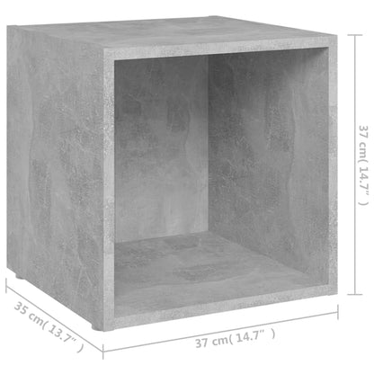 Meubles TV 4 pcs gris béton 37x35x37 cm bois d’ingénierie