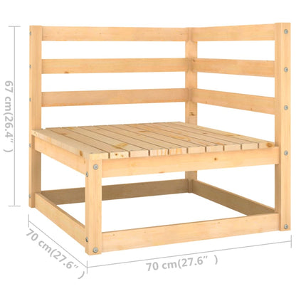 Canapé d'angle de jardin coussins anthracite Bois de pin massif