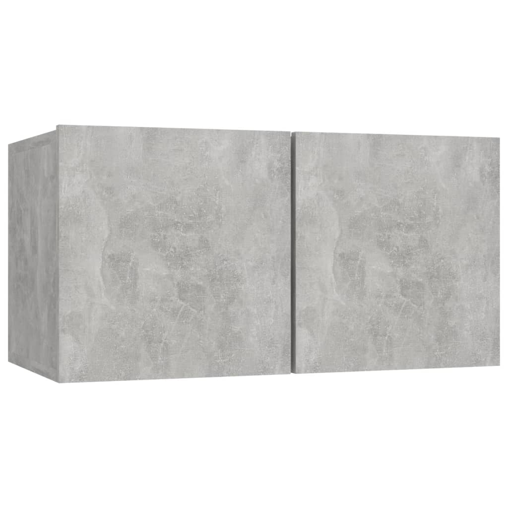 Meubles TV suspendus 2 pcs Gris béton 60x30x30 cm