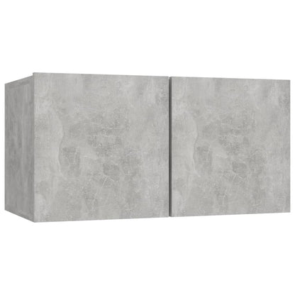 Meubles TV suspendus 2 pcs Gris béton 60x30x30 cm