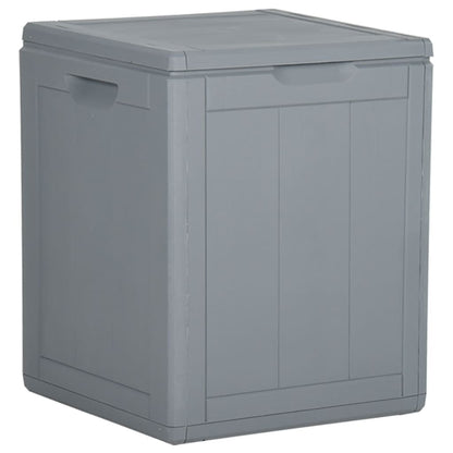 Garden storage box 90 L Grey PP Rattan