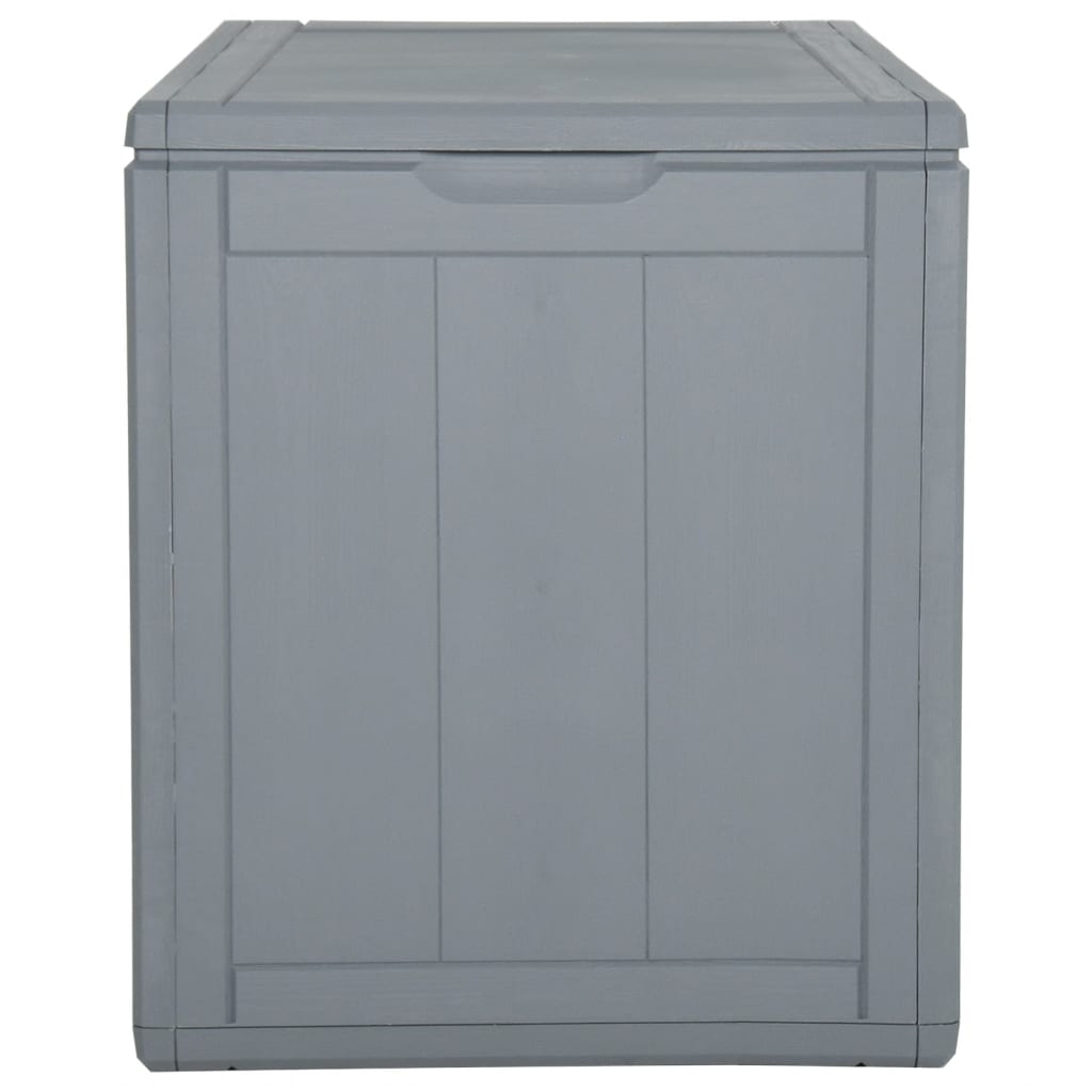 Garden storage box 90 L Grey PP Rattan