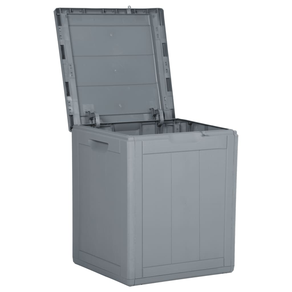 Garden storage box 90 L Grey PP Rattan