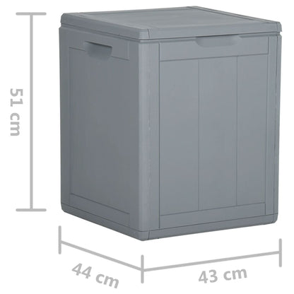 Garden storage box 90 L Grey PP Rattan