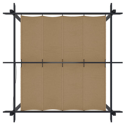 Tonnelle de jardin avec toit rétractable 3x3 m Taupe