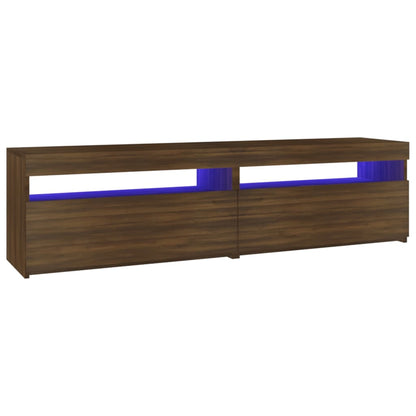 Meubles TV avec lumières LED 2 pcs Chêne marron 75x35x40 cm