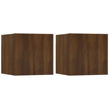 Wall mounted TV cabinets 2 pcs Brown oak 30.5x30x30 cm