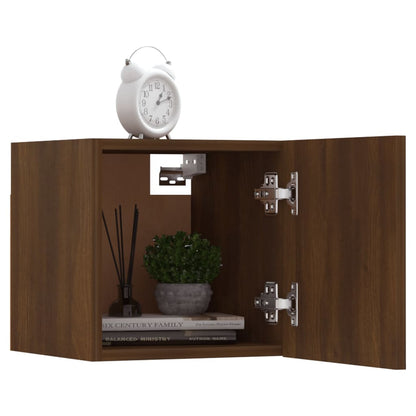 Wall mounted TV cabinets 2 pcs Brown oak 30.5x30x30 cm