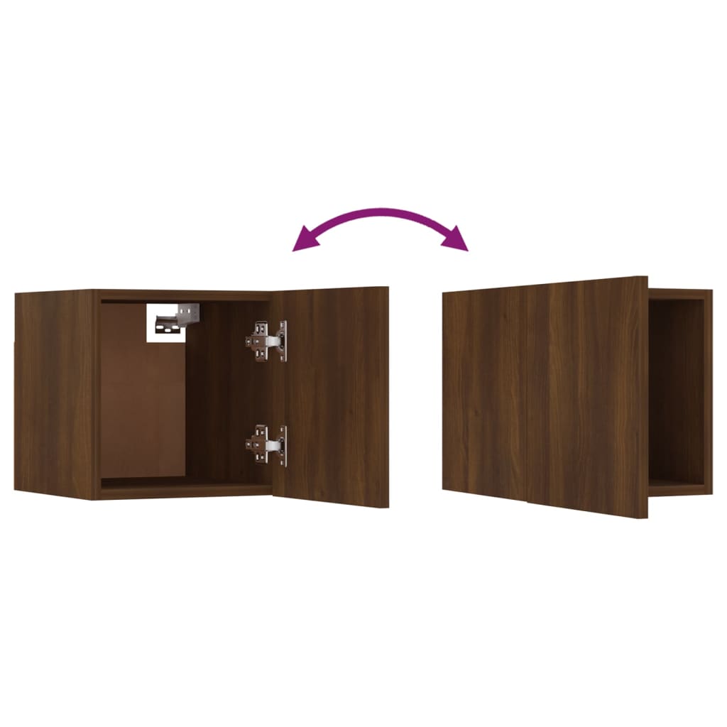 Meubles TV muraux 4 pcs Chêne marron 30,5x30x30 cm