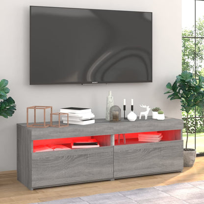 Meubles TV 2 pcs avec lumières LED Sonoma gris 60x35x40 cm