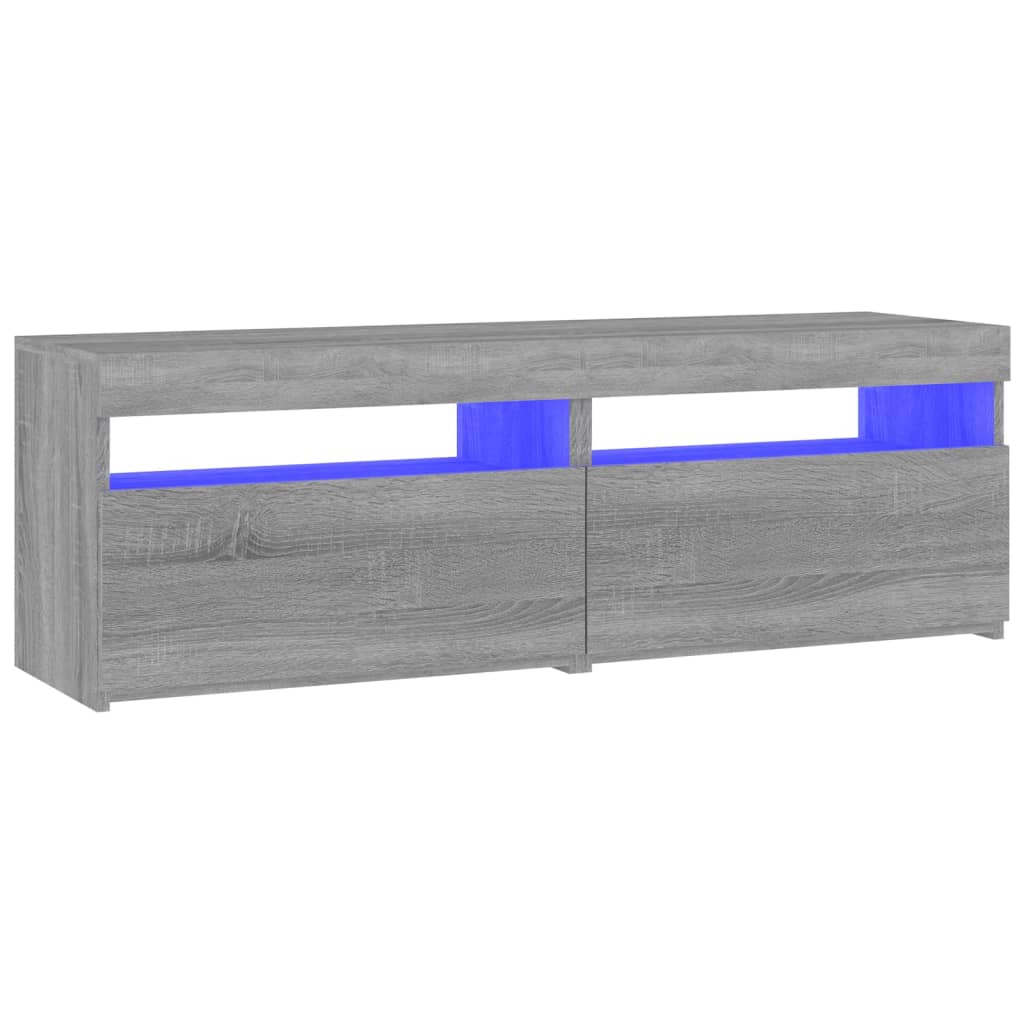 Meubles TV 2 pcs avec lumières LED Sonoma gris 60x35x40 cm