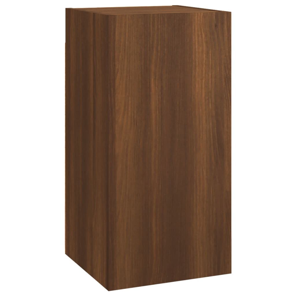 Mueble TV 2 piezas Roble marrón 30,5x30x60 cm Madera contrachapada