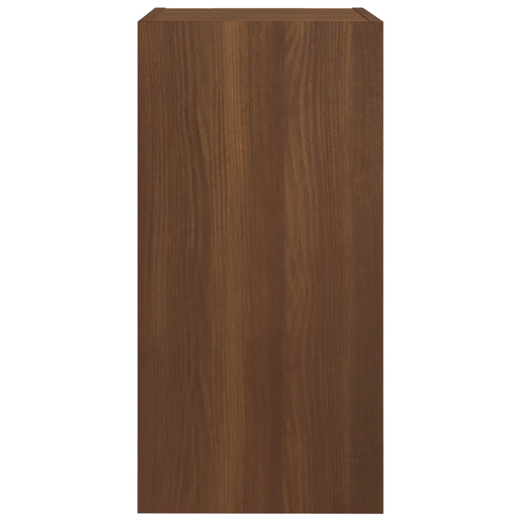 Mueble TV 2 piezas Roble marrón 30,5x30x60 cm Madera contrachapada